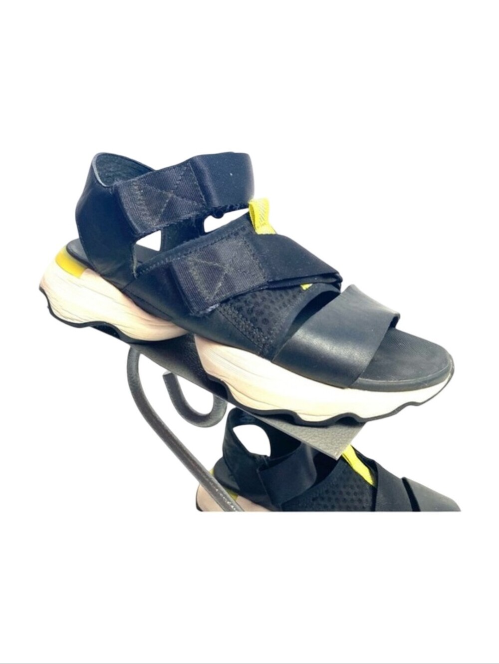 Sorel Kinetic Impact Black and Yellow Sport Sandal - Women